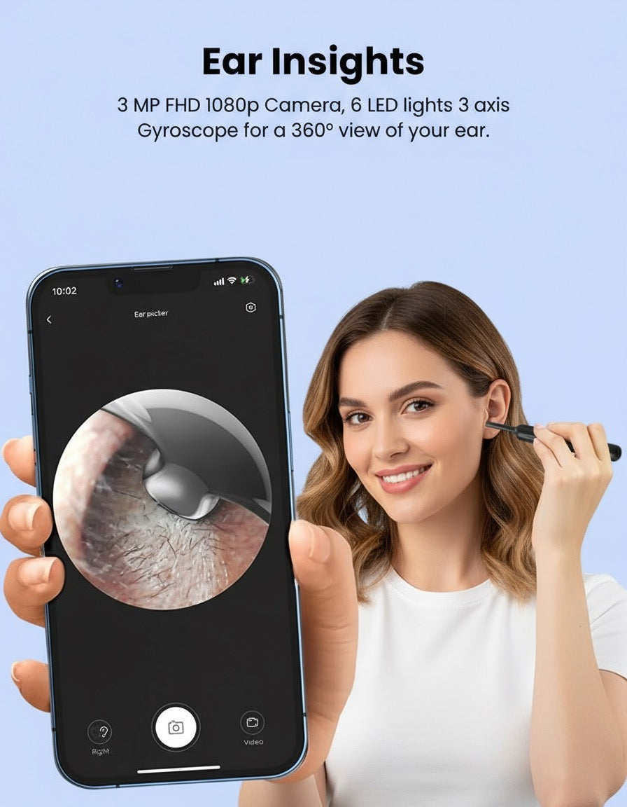 Premium Smart Video Ear Wax Cleaner™ – 100% Safe & Painless Ear Care with HD Camera