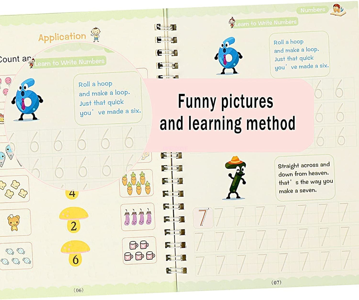 100 % Original Educational Kids Handwriting Practice book(4 BOOKS,1 PEN,1 GRIP,10 REFILL) Pack of 4 books