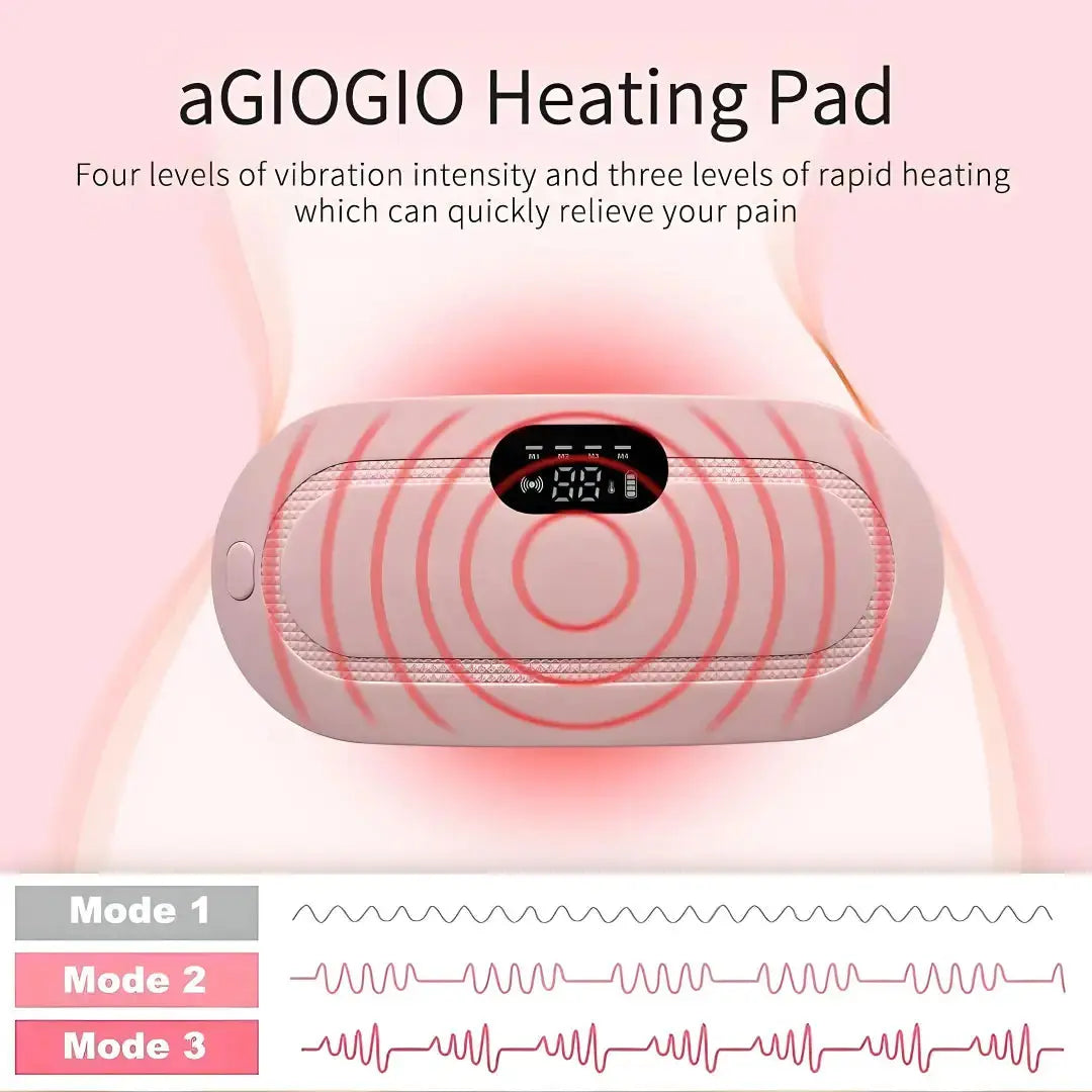 HeatEase™ :Portable Cordless Menstrual Heating Pad & Massage Belt with Adjustable Heat & Vibration for Period Pain Relief Sale price Rs. 999