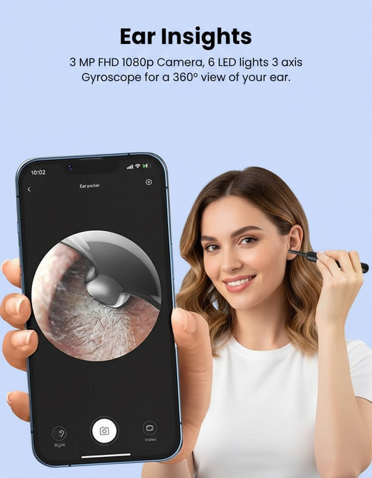 Premium Smart Video Ear Wax Cleaner™ –- Safe & Painless Ear Care with HD Camera