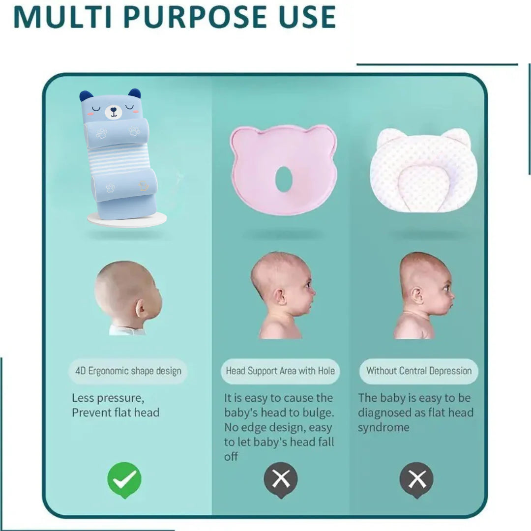 Zero hight care baby support Pillow with Side Support – Baby Head Shaping Pillow